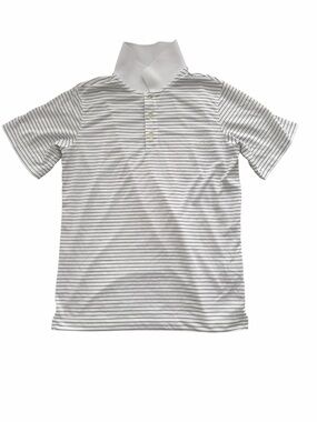 Nike White Polo with Thin Black Stripes